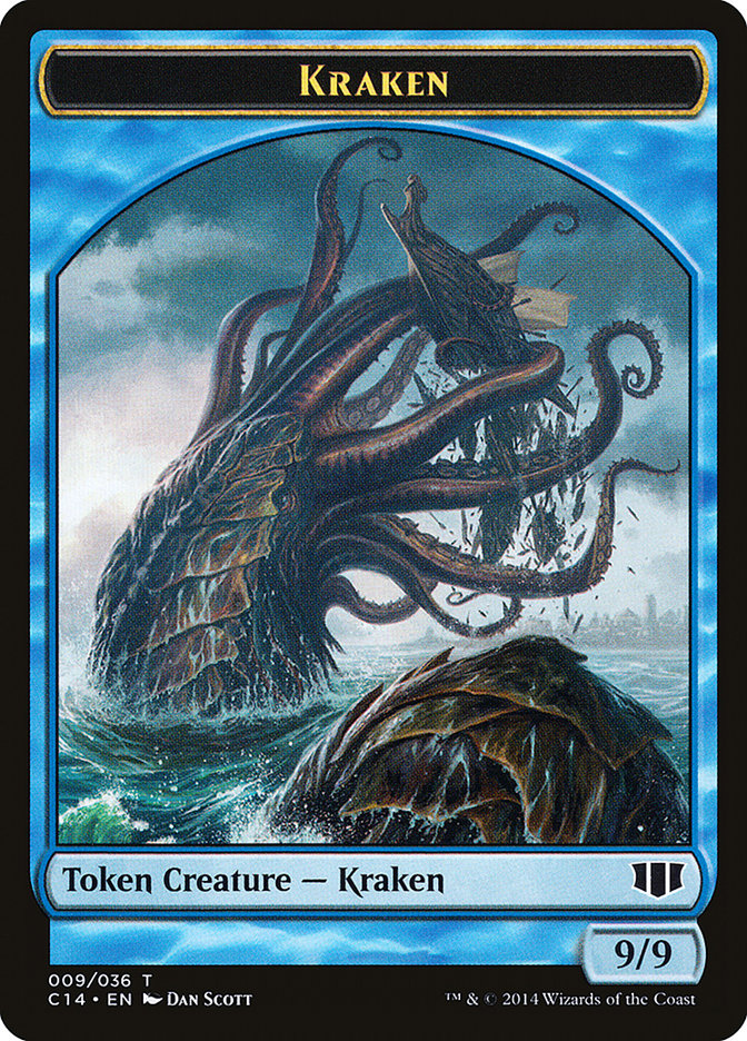 Kraken // Zombie (011/036) Double-Sided Token [Commander 2014 Tokens] | Game Grid - Logan