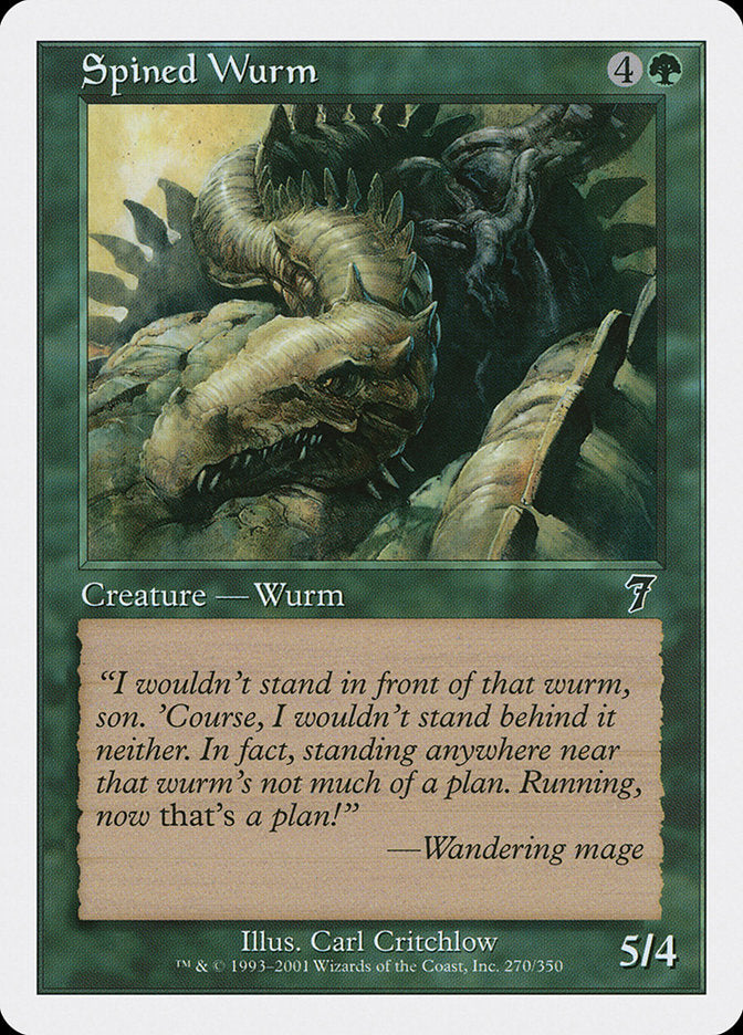 Spined Wurm [Seventh Edition] | Game Grid - Logan