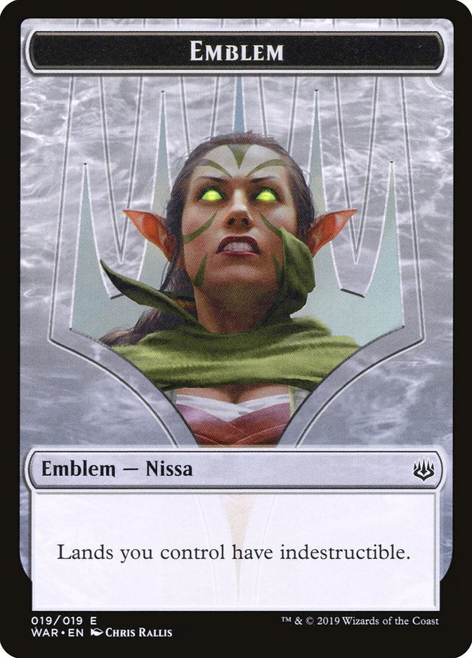 Nissa, Who Shakes the World Emblem [War of the Spark Tokens] | Game Grid - Logan