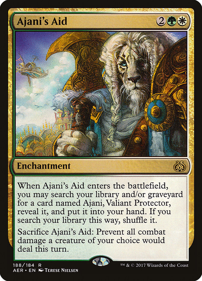 Ajani's Aid [Aether Revolt] | Game Grid - Logan