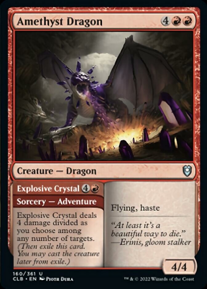 Amethyst Dragon // Explosive Crystal [Commander Legends: Battle for Baldur's Gate] | Game Grid - Logan