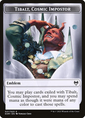 Elf Warrior // Tibalt, Cosmic Impostor Emblem Double-Sided Token [Kaldheim Tokens] | Game Grid - Logan