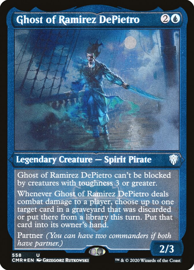 Ghost of Ramirez DePietro (Etched) [Commander Legends] | Game Grid - Logan