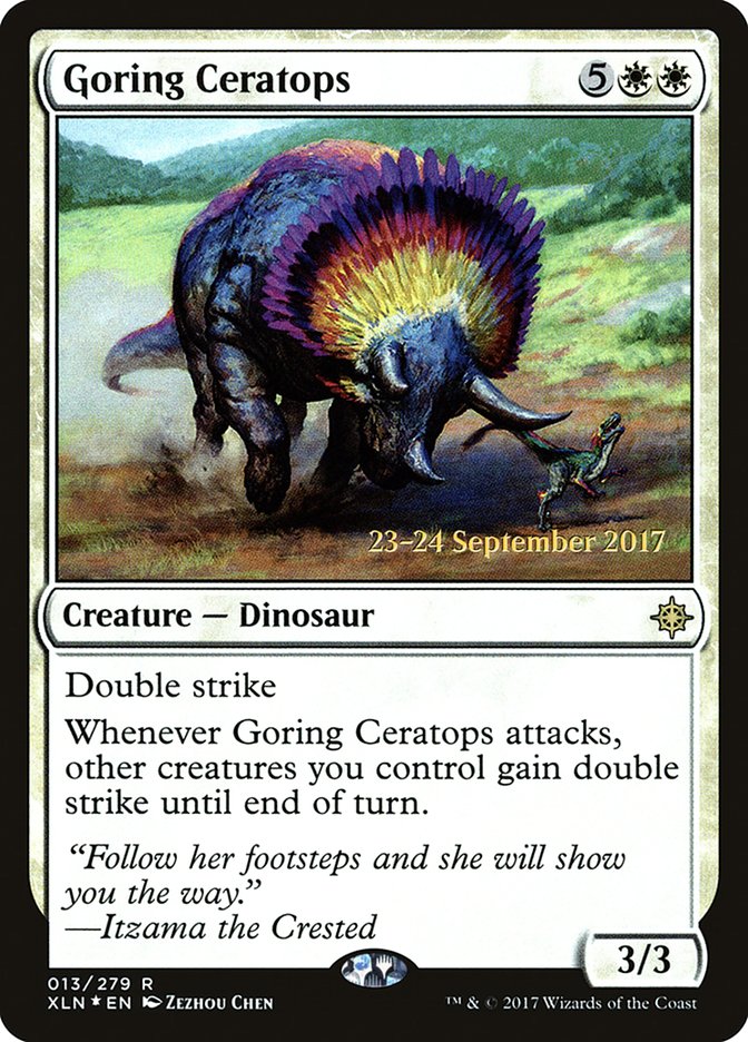 Goring Ceratops [Ixalan Prerelease Promos] | Game Grid - Logan