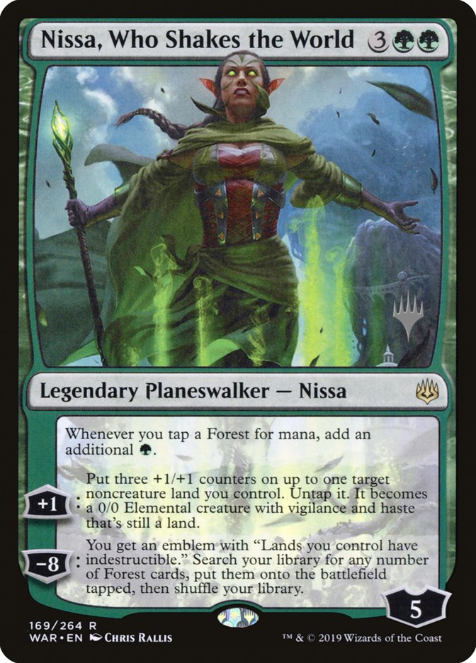 Nissa, Who Shakes the World (Promo Pack) [War of the Spark Promos] | Game Grid - Logan
