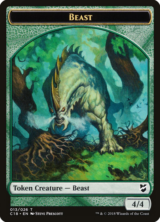 Beast Token (013/026) [Commander 2018 Tokens] | Game Grid - Logan