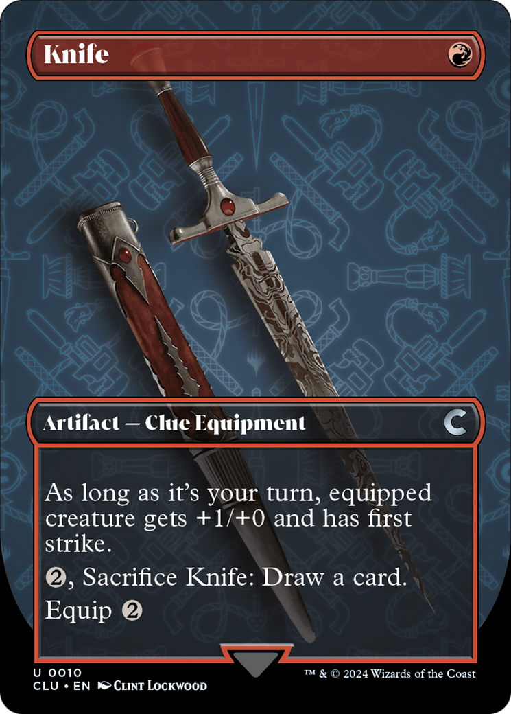 Knife (Borderless) [Ravnica: Clue Edition] | Game Grid - Logan