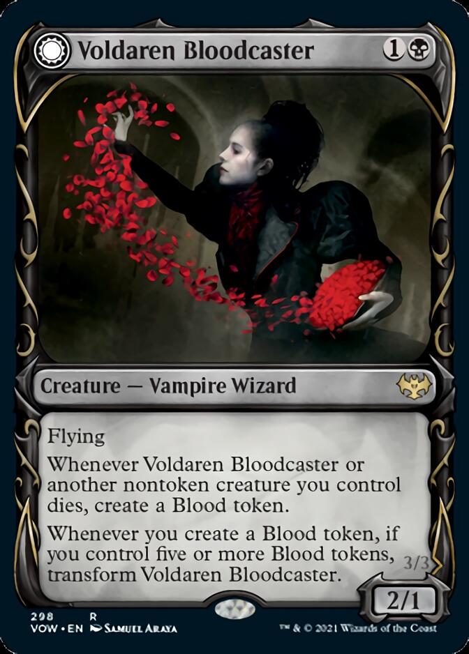 Voldaren Bloodcaster // Bloodbat Summoner (Showcase Fang Frame) [Innistrad: Crimson Vow] | Game Grid - Logan