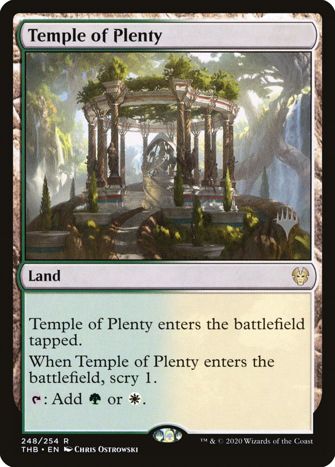 Temple of Plenty (Promo Pack) [Theros Beyond Death Promos] | Game Grid - Logan