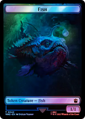 Fish // Alien Salamander Double-Sided Token (Surge Foil) [Doctor Who Tokens] | Game Grid - Logan