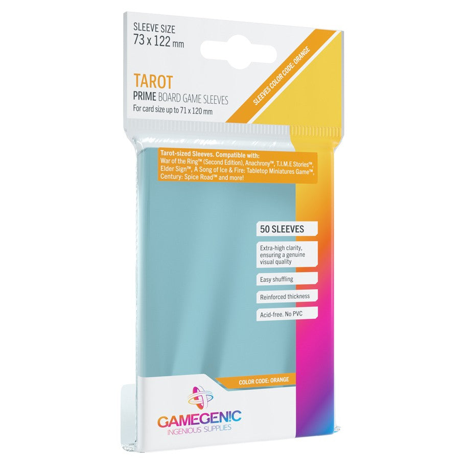 GameGenic "Tarot" Orange Prime Card Sleeves (70x120mm) | Game Grid - Logan