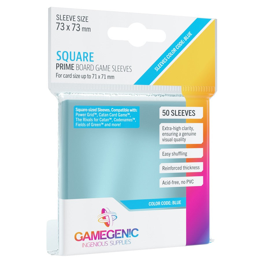 GameGenic "Square" Blue Card Sleeves (73x73mm) | Game Grid - Logan