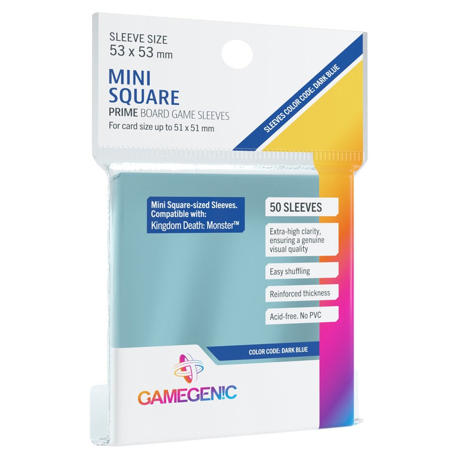 GameGenic "Mini Square" Dark Blue Card Sleeves (53x53mm) | Game Grid - Logan