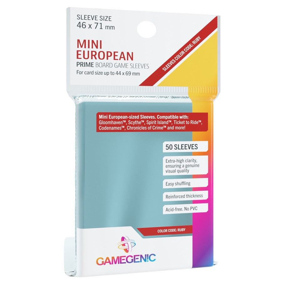 GameGenic "Mini European" Ruby Card Sleeves (46x71mm) | Game Grid - Logan