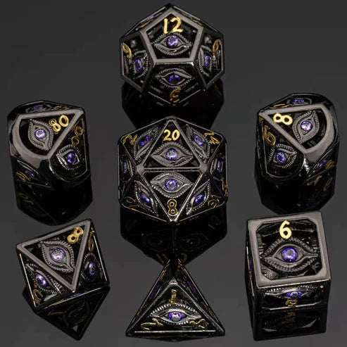 Dragon's Eye Hollow Dice: Purple Gems | Game Grid - Logan