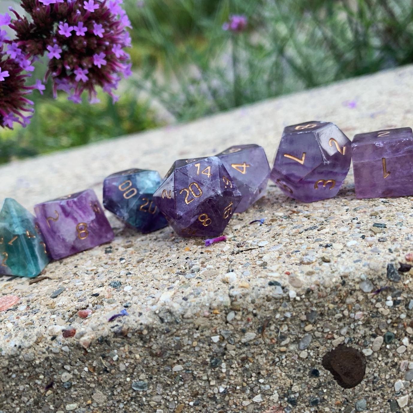 Gemstone Dice: Purple Fluorite | Game Grid - Logan