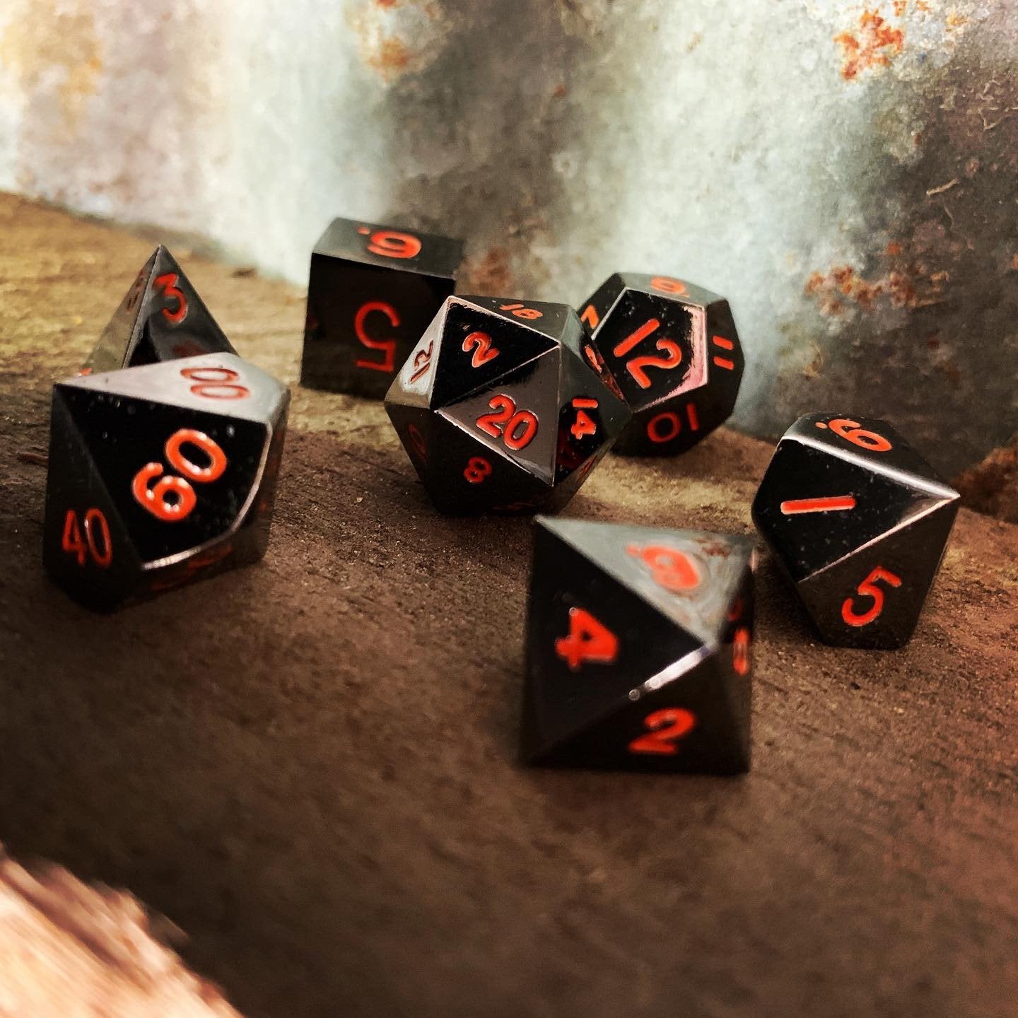 Norse Foundry Metal Dice Black Lava | Game Grid - Logan