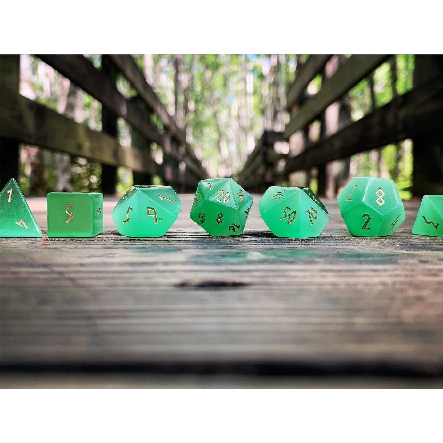 Gemstone Dice: Green Cat's Eye | Game Grid - Logan