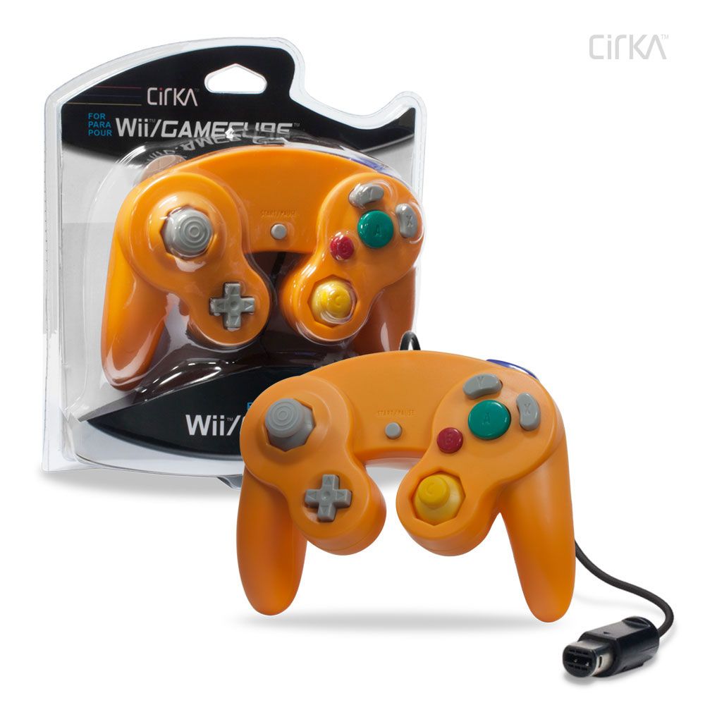 Cirka Wired Wii/GCN Controller - Orange | Game Grid - Logan