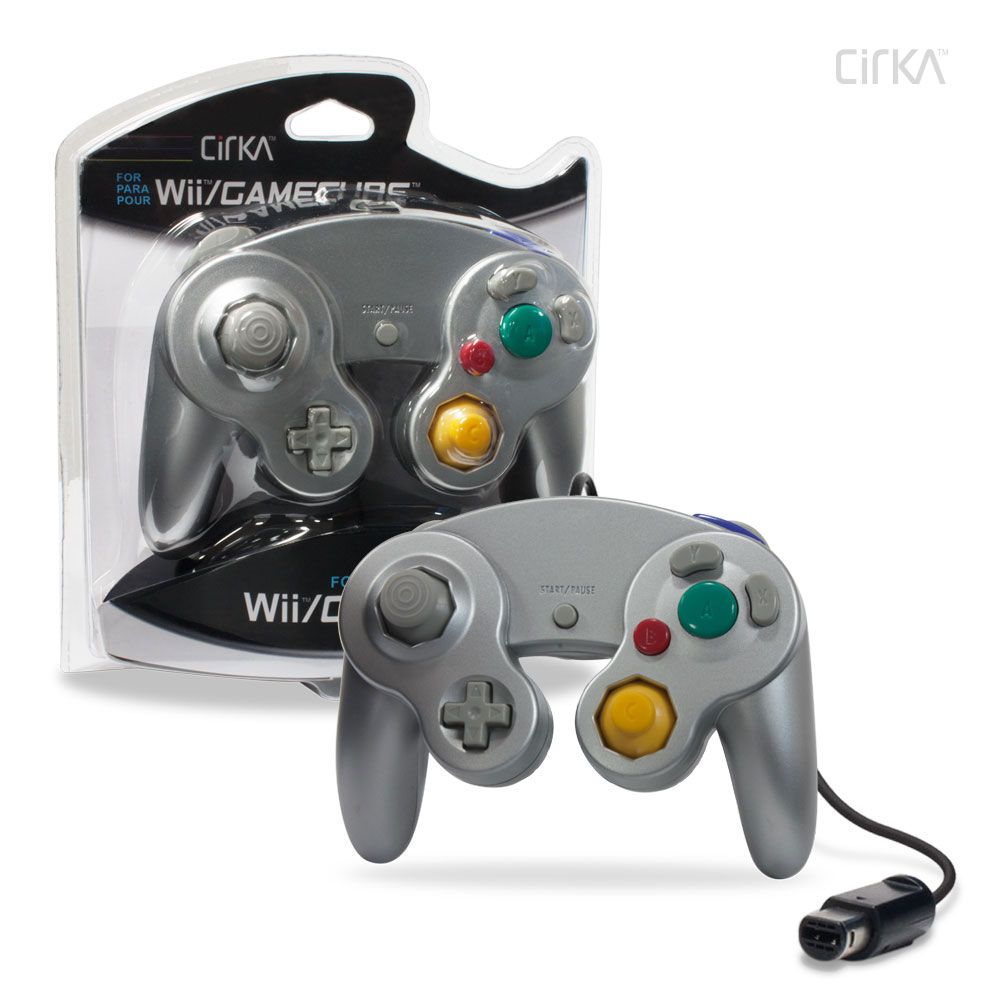 Cirka Wired Wii/GCN Controller - Silver | Game Grid - Logan