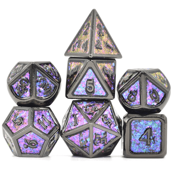 Color Shifting: Night Sky Metal RPG Dice Set | Game Grid - Logan