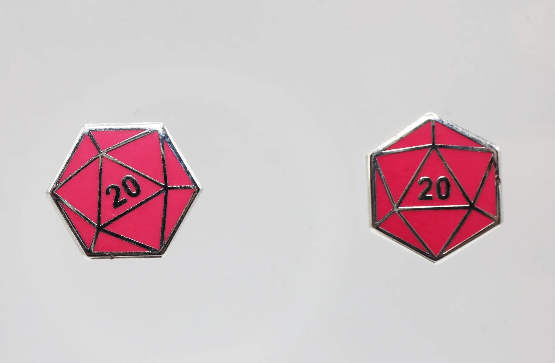 D20 Stud Earrings: Pink | Game Grid - Logan