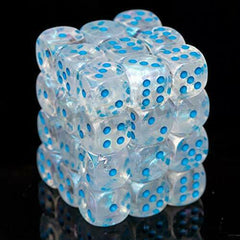 Chessex D6 Brick - Ghostly Glow (36 Count) | Game Grid - Logan