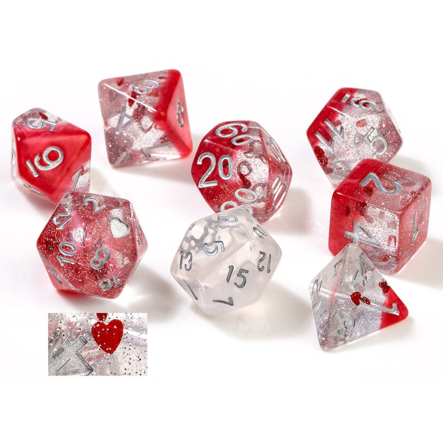 Sirius Dice: Hearts Translucent RPG Set | Game Grid - Logan