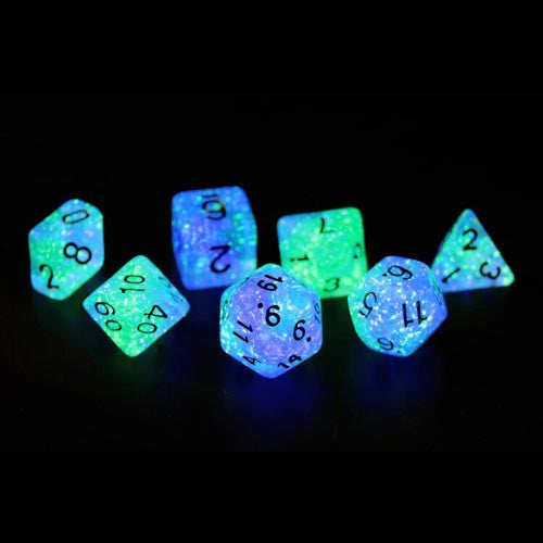 Sirius Dice: Peacock Glowworm RPG Set | Game Grid - Logan