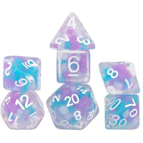 Sirius Dice: Cotton Candy Glowworm RPG Set | Game Grid - Logan