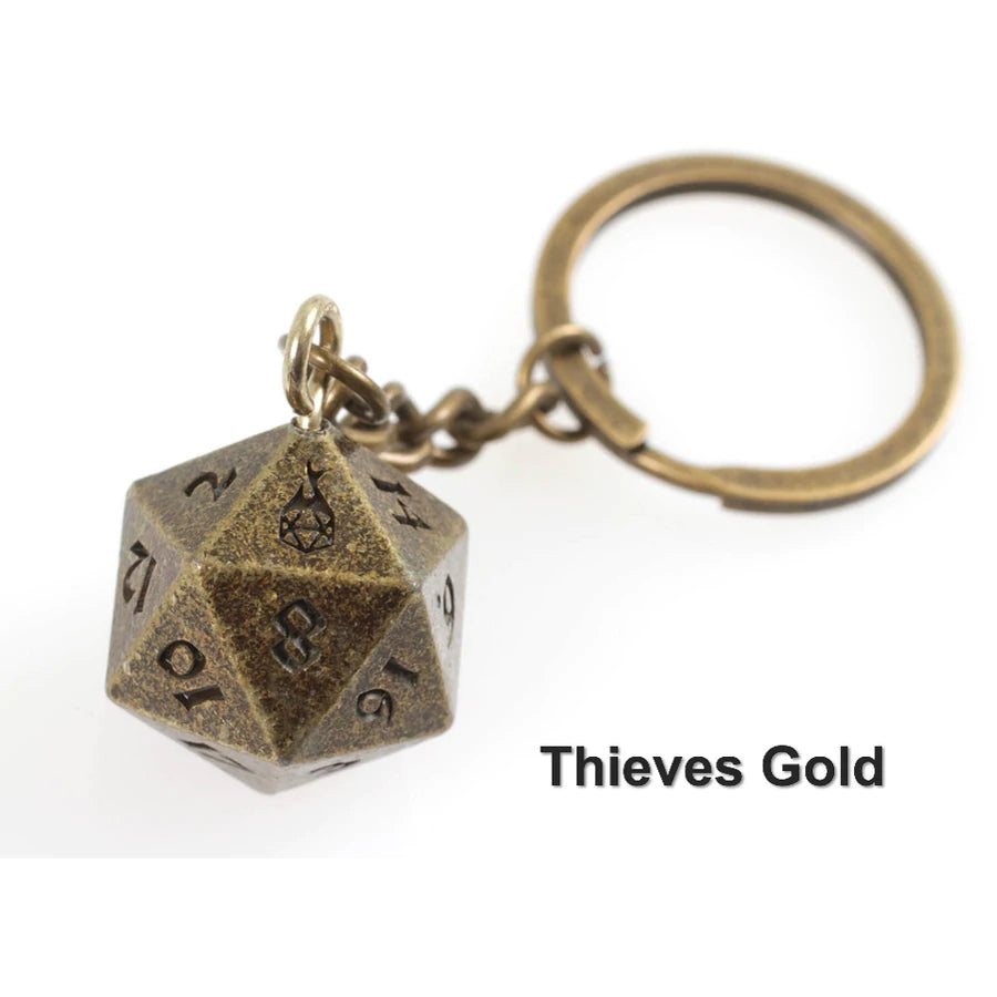 Fob of Fate D20 Keychain: Thieves Gold | Game Grid - Logan