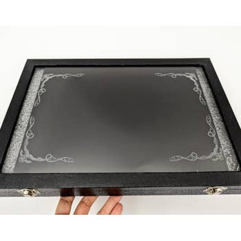 Glass Top Dice Display Case - Dragon Border (Empty) | Game Grid - Logan