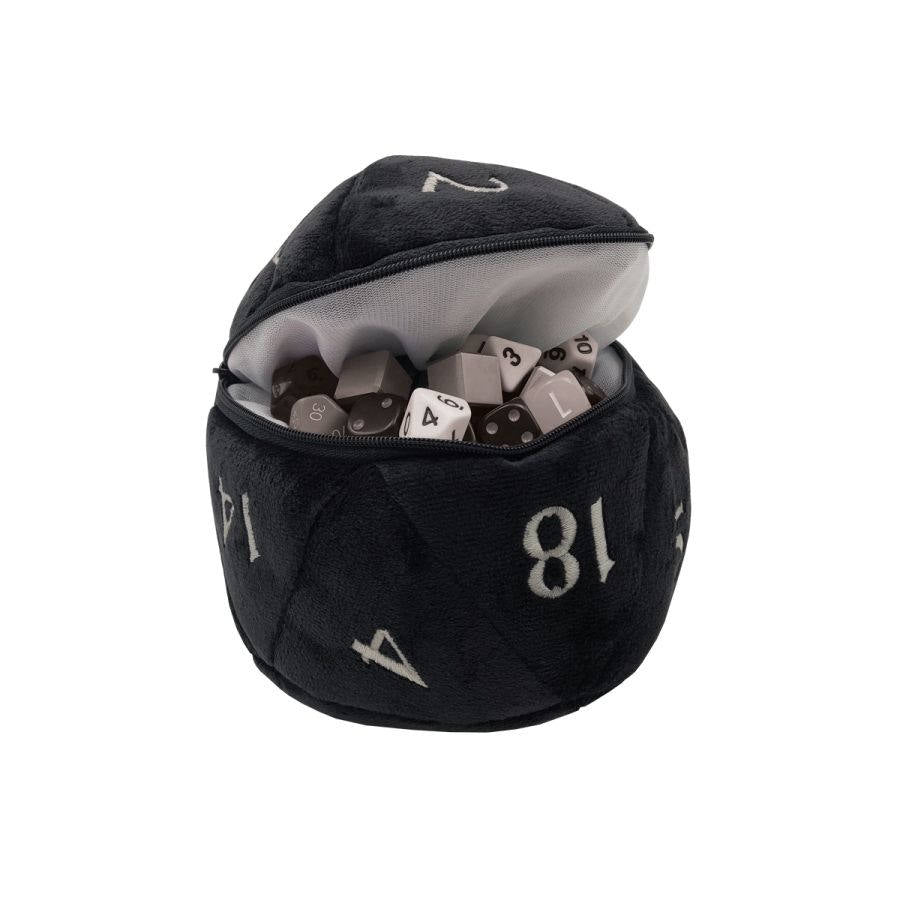 D20 Plush Dice Bag - Black | Game Grid - Logan