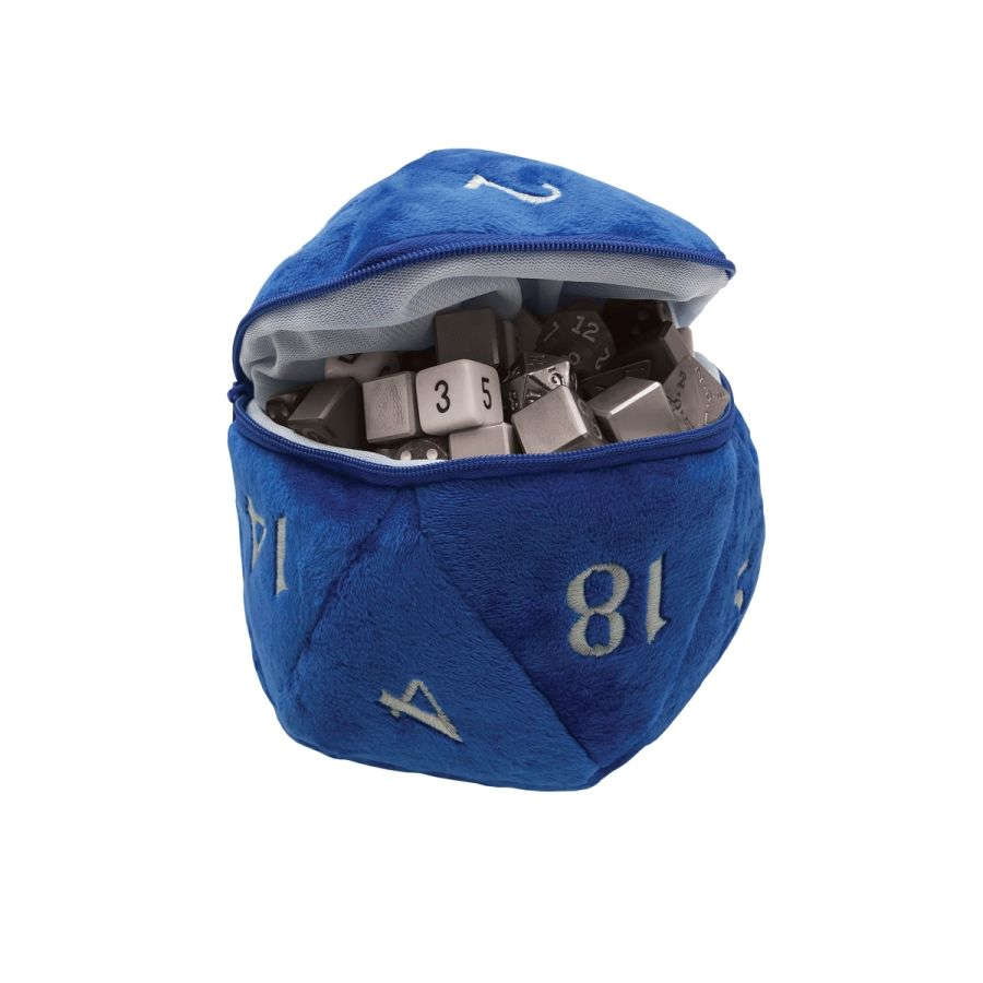 D20 Plush Dice Bag - Blue | Game Grid - Logan
