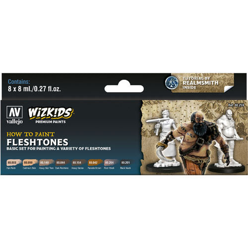 Vallejo-Wizkids Paints Set: Fleshtones | Game Grid - Logan