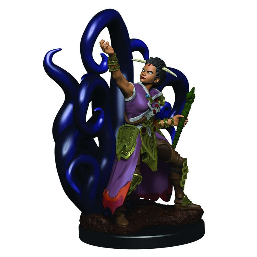 D&D Premium Painted Mini: Female Human Warlock | Game Grid - Logan