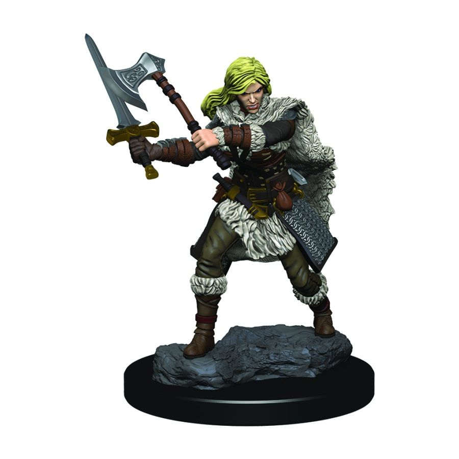 D&D Premium Painted Mini: Female Human Barbarian | Game Grid - Logan