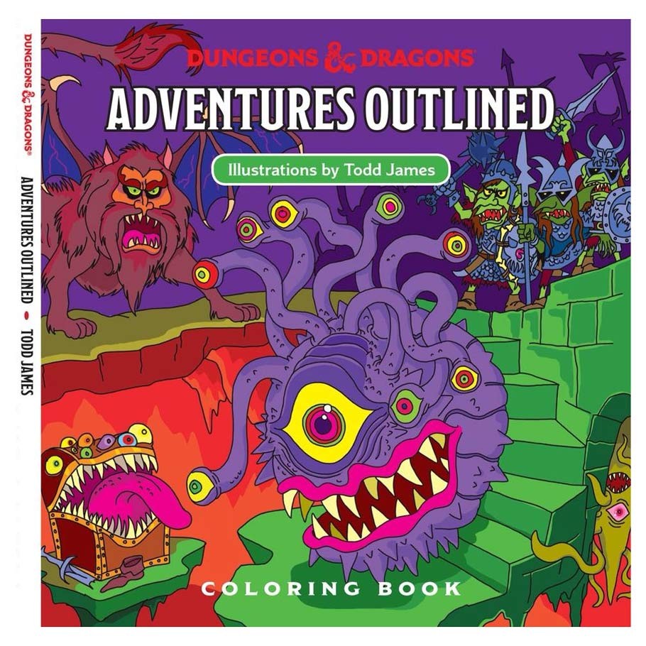 D&D Adventures Outlined Coloring Book | Game Grid - Logan