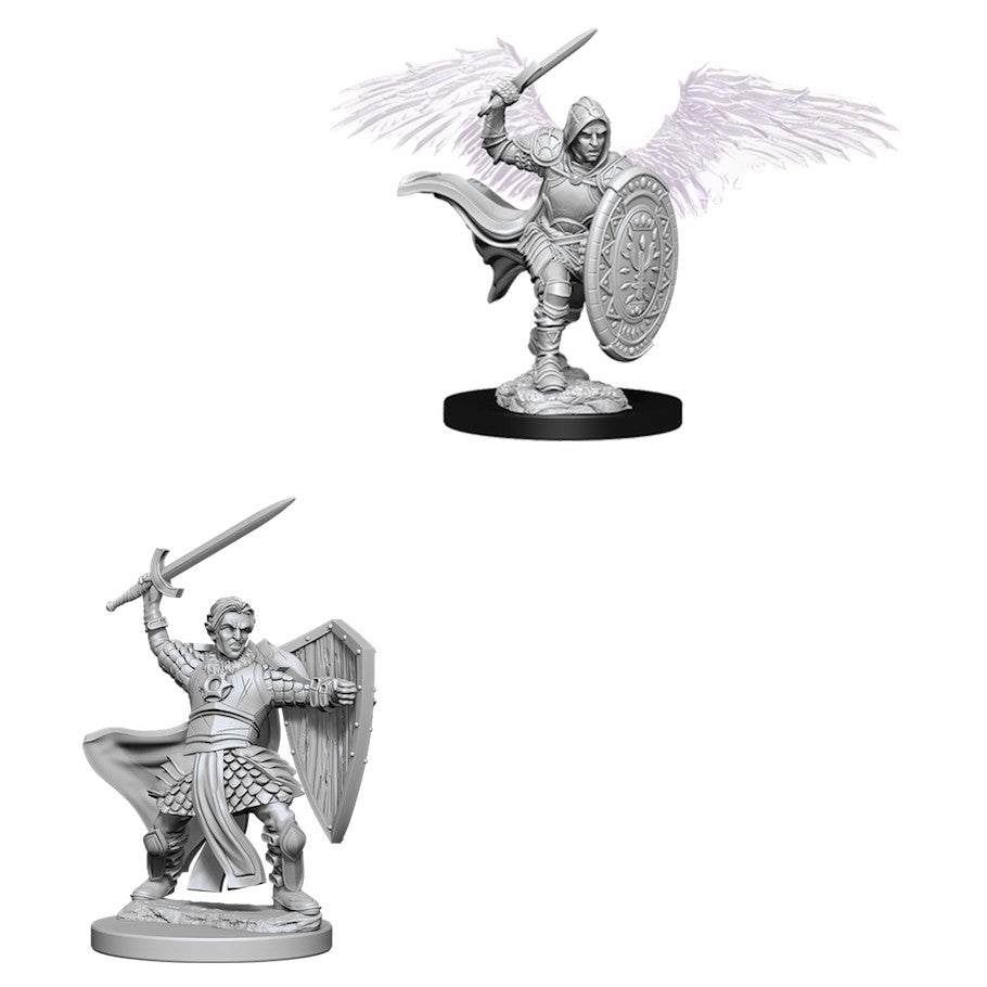 D&D Mini (W05): Male Aasimar Paladin | Game Grid - Logan