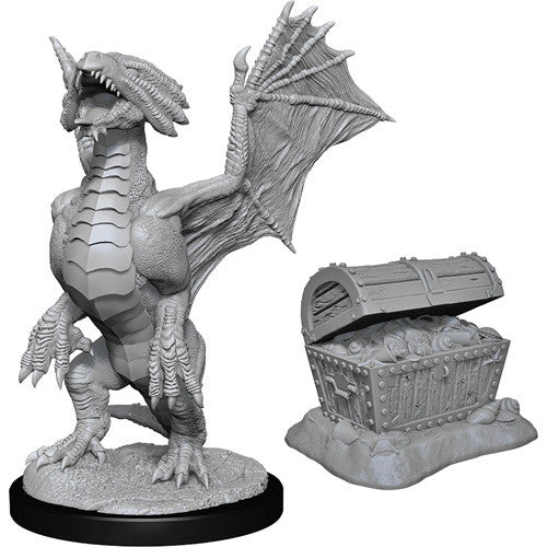 D&D Mini (W13): Bronze Dragon Wyrmling & Treasure | Game Grid - Logan